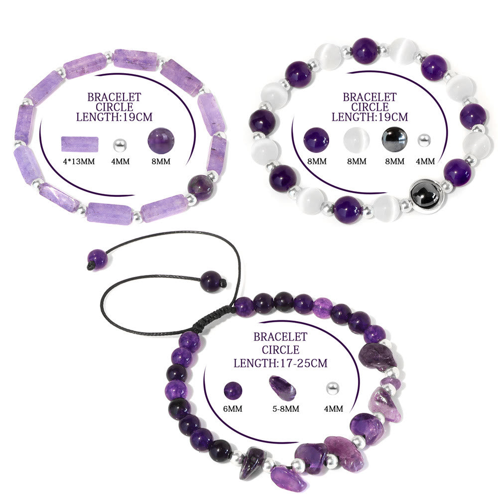 Olivenorma "Healing Wishes" Natural Crystal 3 Pieces Set Bracelet - image 1