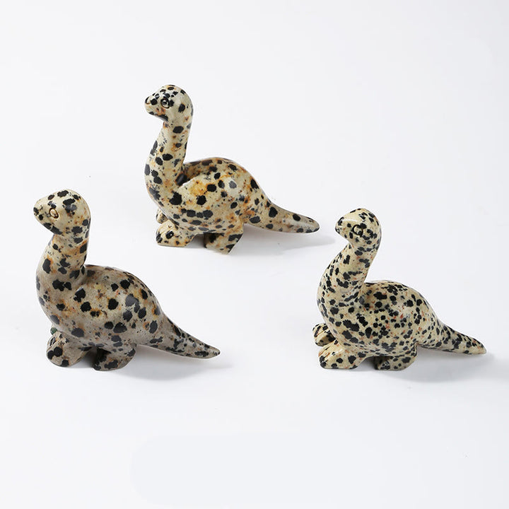 Olivenorma 2.5 Inches Crystal Dinosaur Home Docor Gemstone Decoration - Dalmatian Jasper - image 18