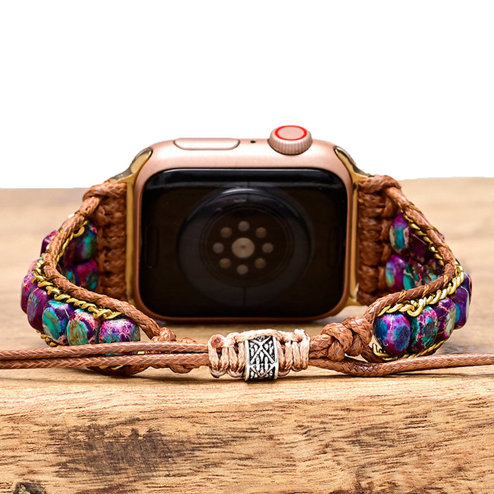 Olivenorma Blue Emperor Stone Apple Watch Strap Wrap Bracelet - image 8