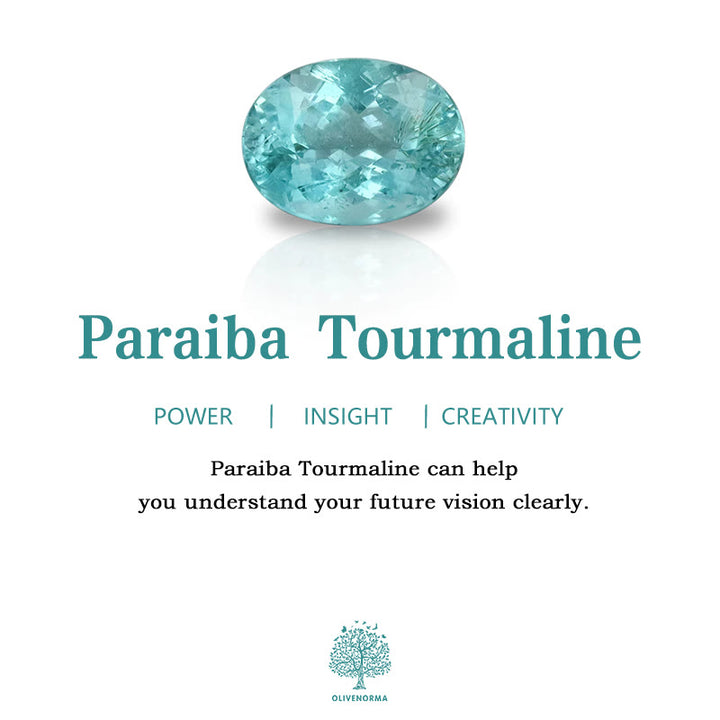 Olivenorma Paraiba Tourmaline Crushed Rose Oval Drop Earrings - image 8