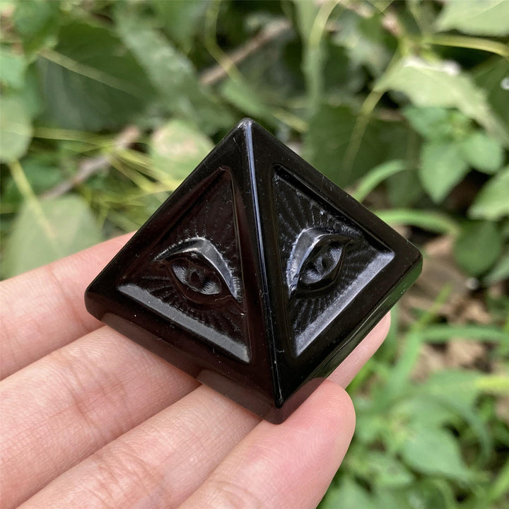 Olivenorma Obsidian Orgone Pyramid Gemstone Decoration - image 8