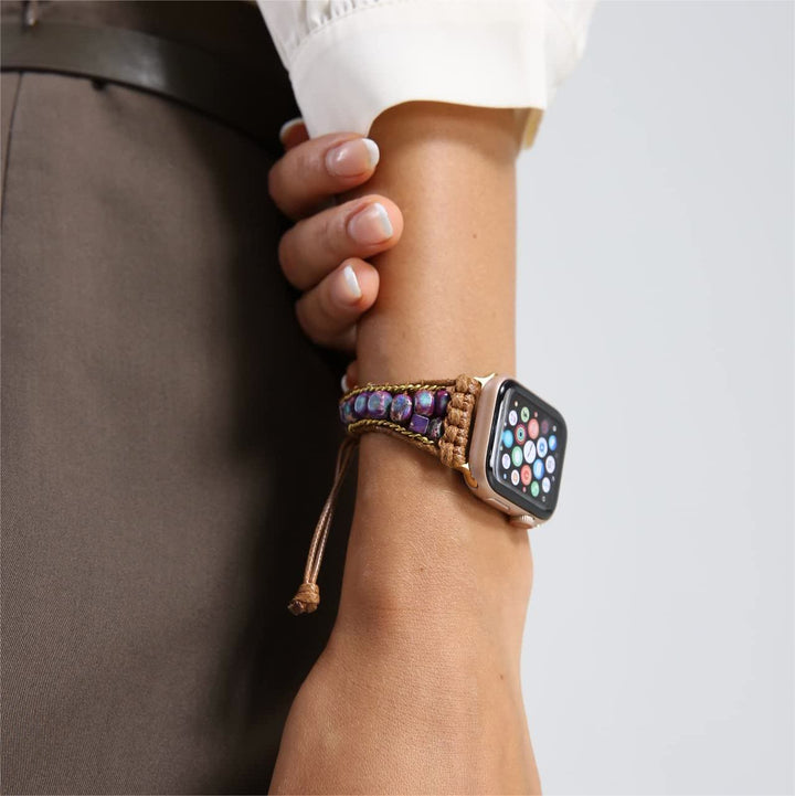 Olivenorma Blue Emperor Stone Apple Watch Strap Wrap Bracelet - image 7