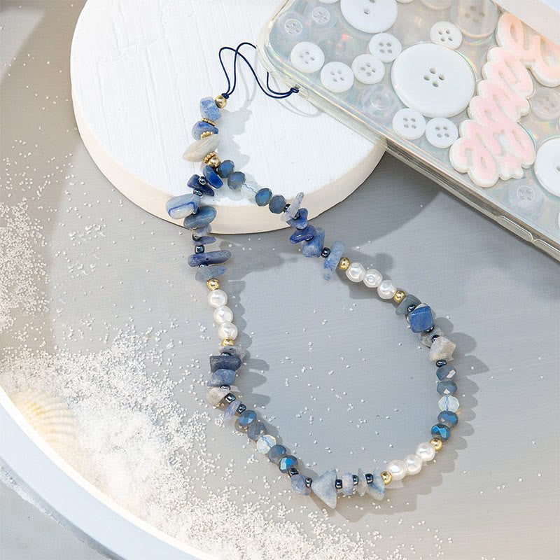 Olivenorma Colorful Gravel Pearl Color Matching Mobile Phone Strap - image 11
