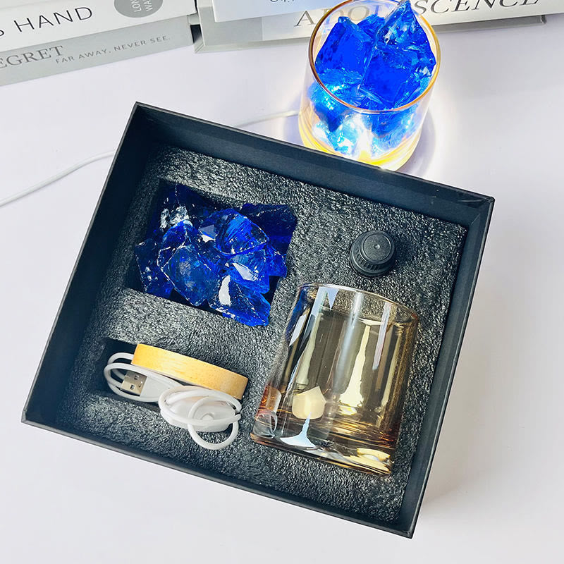 Olivenorma Flameless Diffuser Gift Box Crystal Aromatherapy Lamp - Sapphire - Ocean - image 2