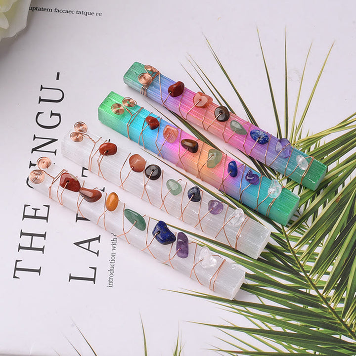 Olivenorma Chakra Moroccan Plaster Crystal Wands - image 13