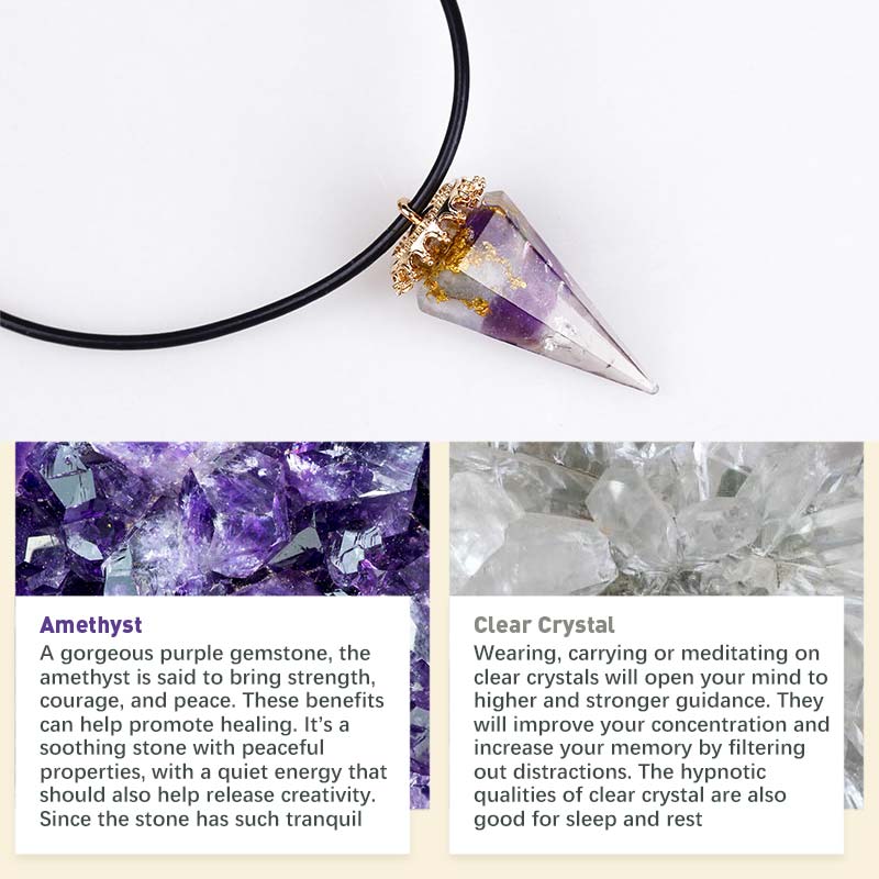 Olivenorma Natural Crystal Healing Necklace - image 3