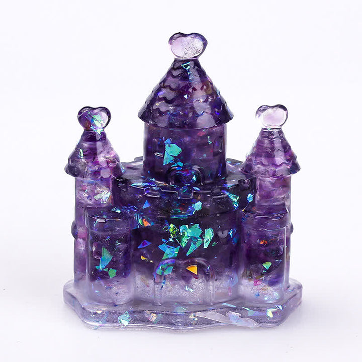 Olivenorma Natural Crystal Epoxy Castle Gemstone Decoration  - image 0