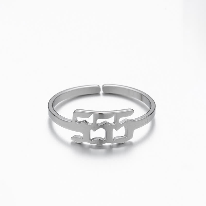 Angel Number Minimalist Lucky Ring - Silver - 555 - image 21