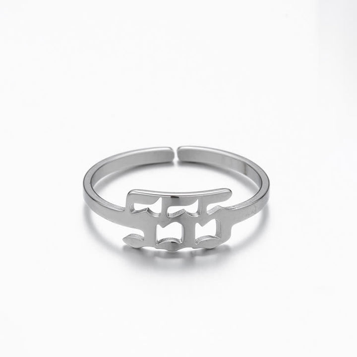 Angel Number Minimalist Lucky Ring - Silver - 555 - image 21