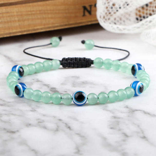 Olivenorma Tiger Eye Evil Eye Beaded Bracelet - Eye Evil&Green Jade - image 13