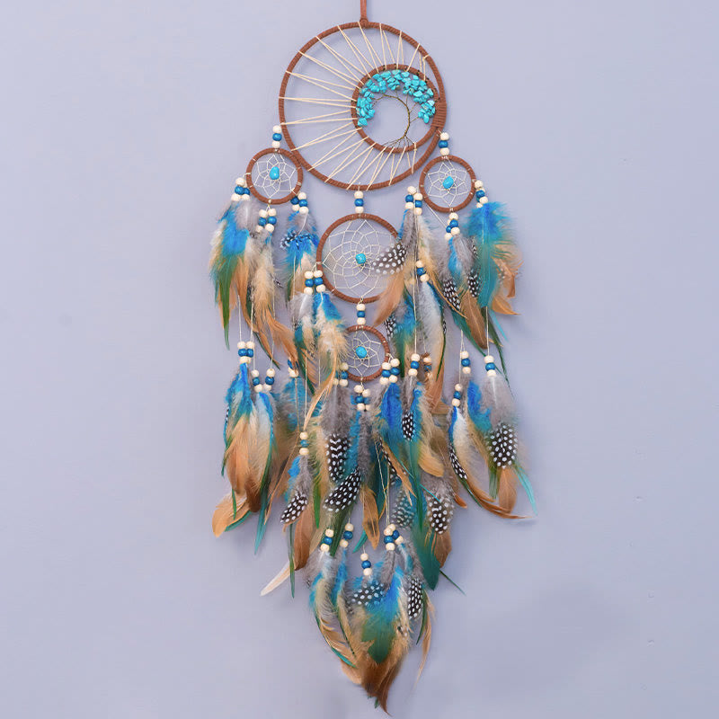 Olivenorma Turquoise Tree of Life Feather Dream Catcher - image 1