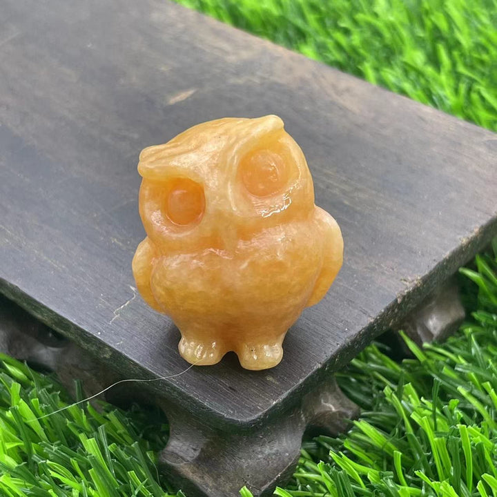 Olivenorma 3.5cm Natural Crystal Owl Ornament Gemstone Decoration - image 36