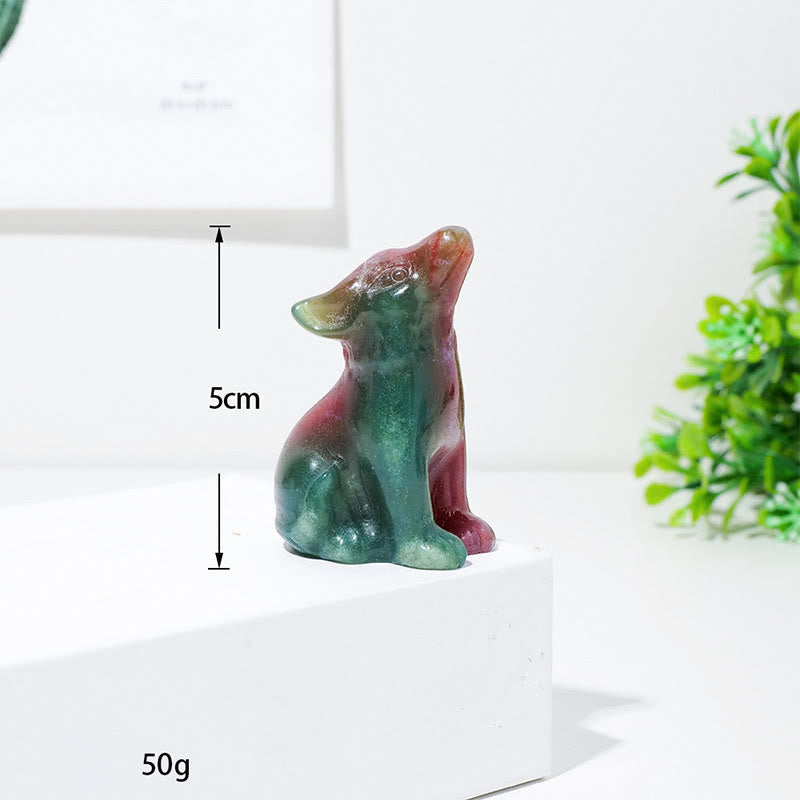 Olivenorma Natural Crystal Little Wolf Boy Gemstone Decoration - image 28