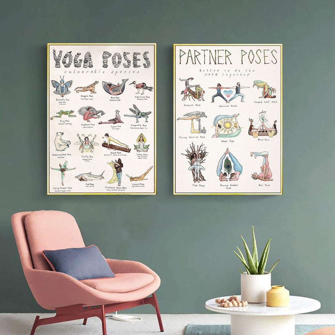Olivenorma Yoga Partner Pose Heart Openers Poster - image 4