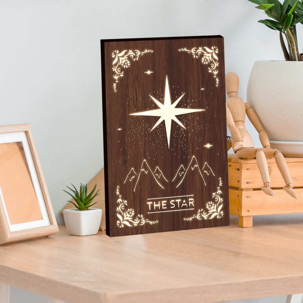 Olivenorma "THE STAR" Wooden Hill Starry Sky Lamp Decoration - image 1