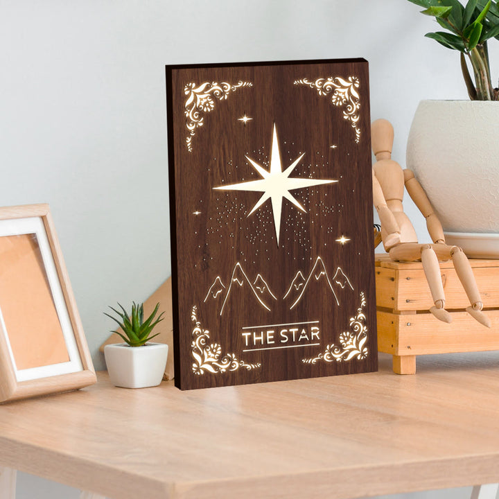 Olivenorma "THE STAR" Wooden Hill Starry Sky Lamp Decoration - image 1