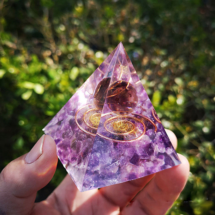 Olivenorma Amethyst Orgone Pyramid - image 1