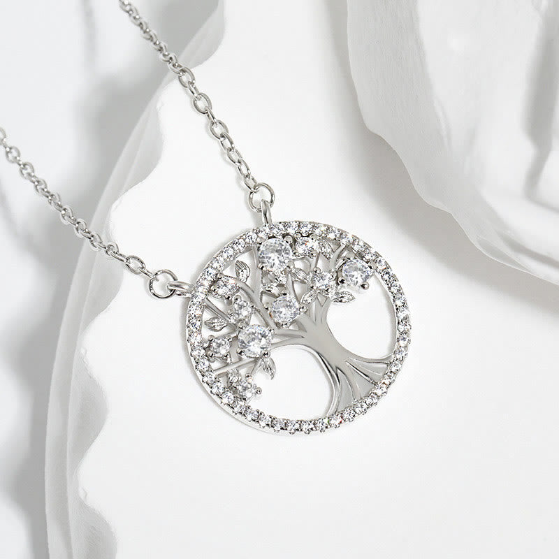 Olivenorma "Endless Growth" - Tree of Life Zircon Necklace - White - image 5