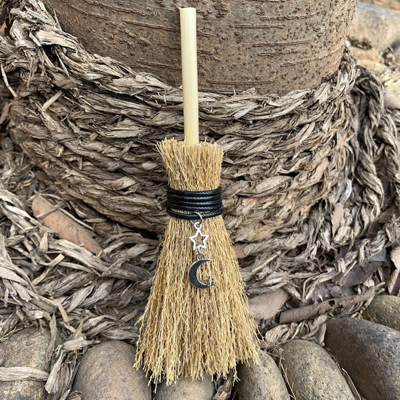 Olivenorma Handmade Mini Broom Crystal Ornamet - Moon & Star - image 32