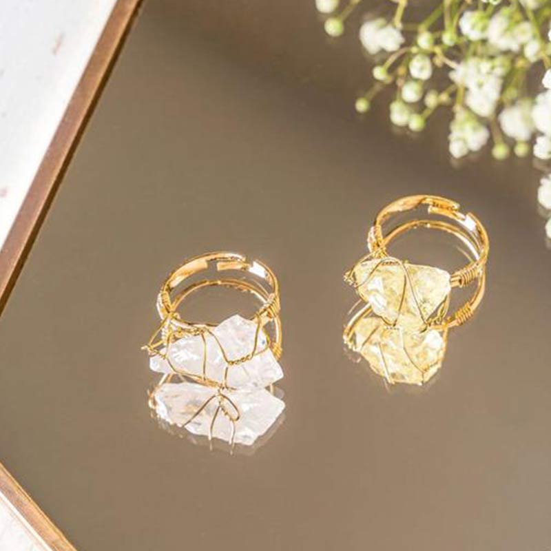 Natural Crystal Irregular Ring - image 3